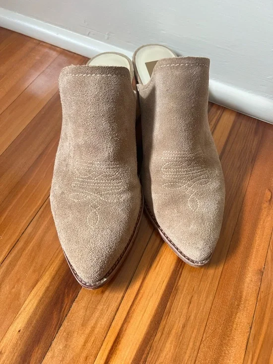 Dolce Vita Tan Suede Women's Mules 7.5 - Picture 3 of 12